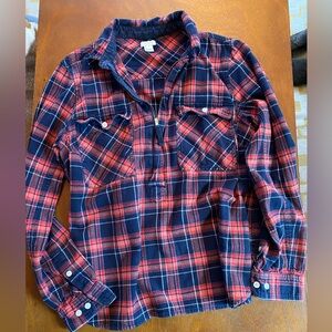 Jcrew Flannel half zip